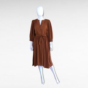 The Korner Camel Knee Length Dress